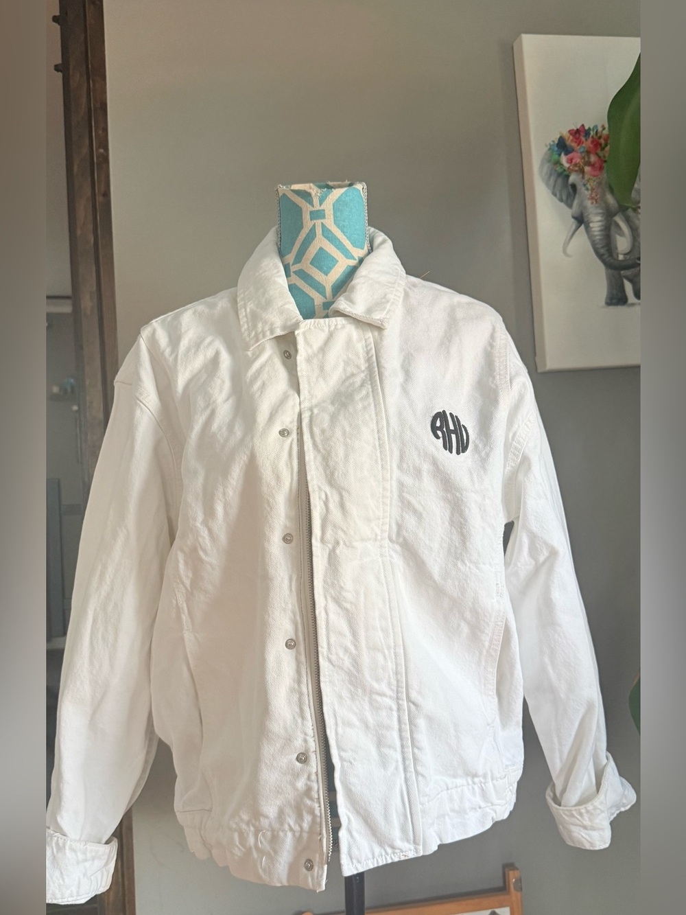 Rhude Ruigi ZARA Denim RHU Jacket size M white - Picture 1 of 6